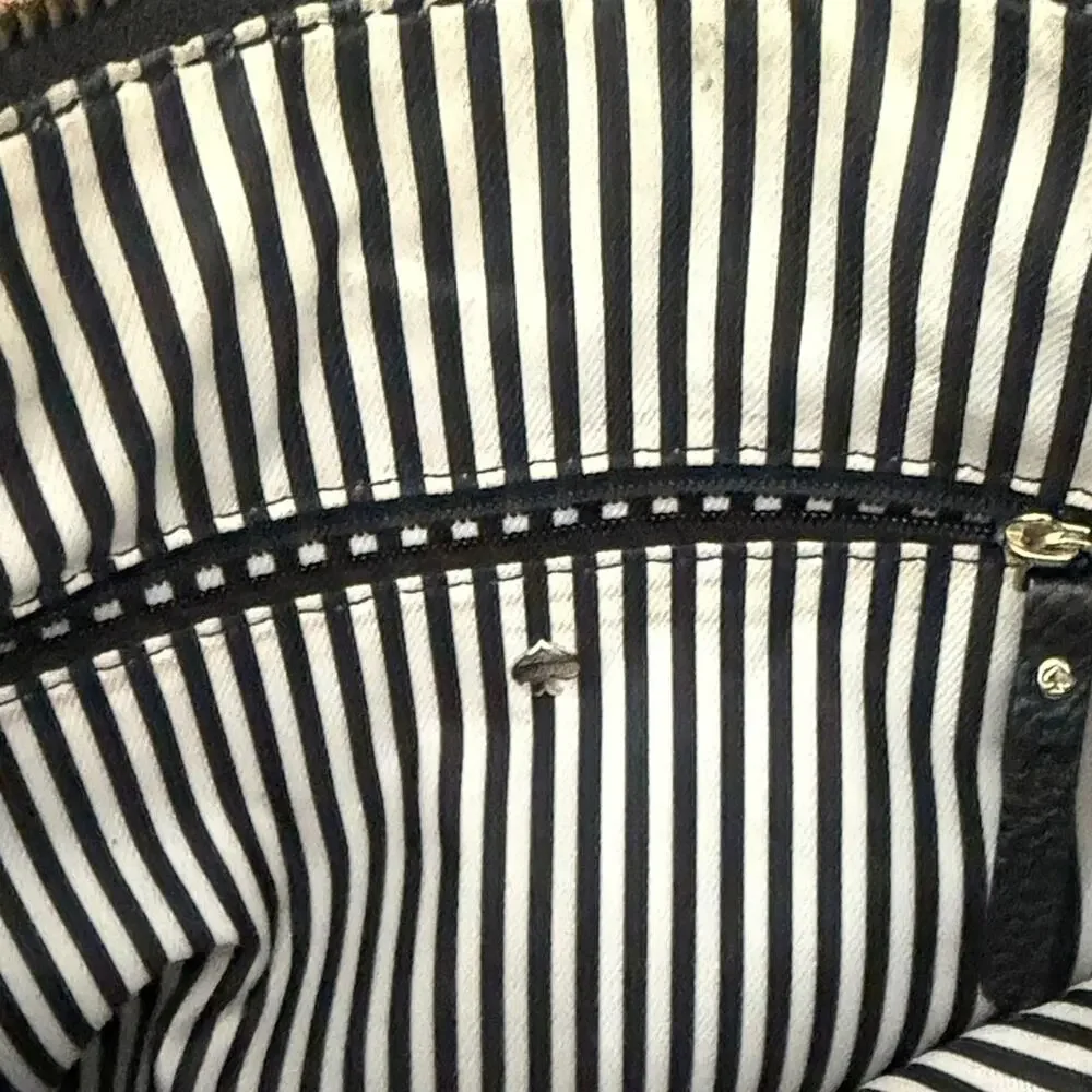 Kate Spade Ella Pebbled Leather Expandable Crossbody Shoulder Bag Black